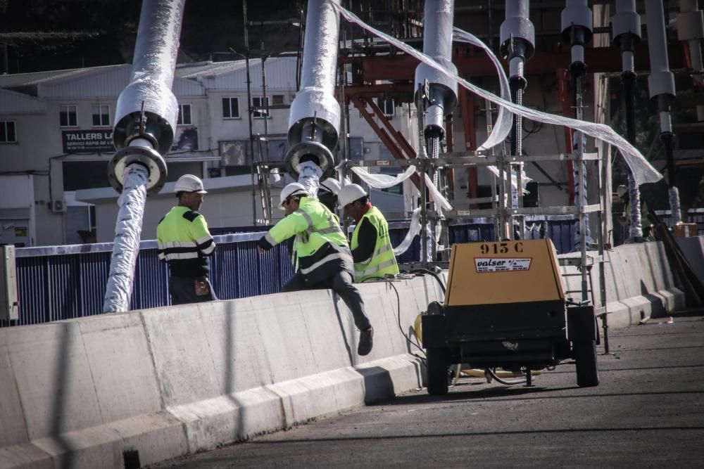 Obras del puente Fernando Reig en Alcoy