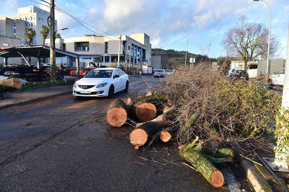 Fotogalería | Un tornado arrasa la zona del aparcamiento del hospital Virgen del Puerto de Plasencia