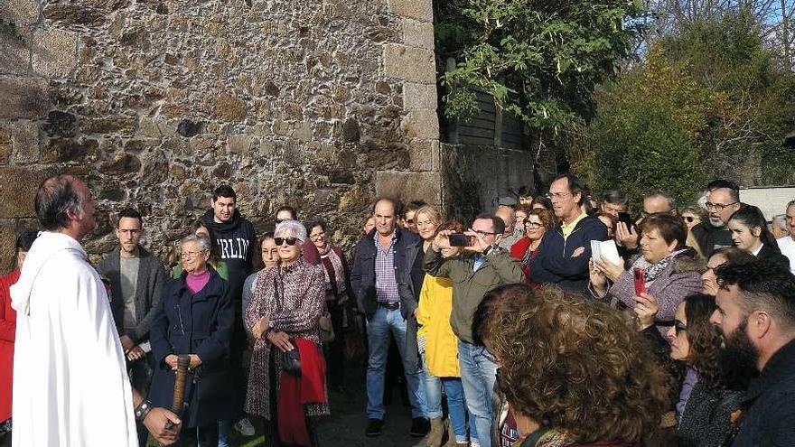 Una ruta teatralizada, ayer, en la jornada en memoria del conde de Andeiro.