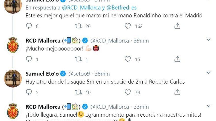Etoo se acuerda del Real Mallorca.