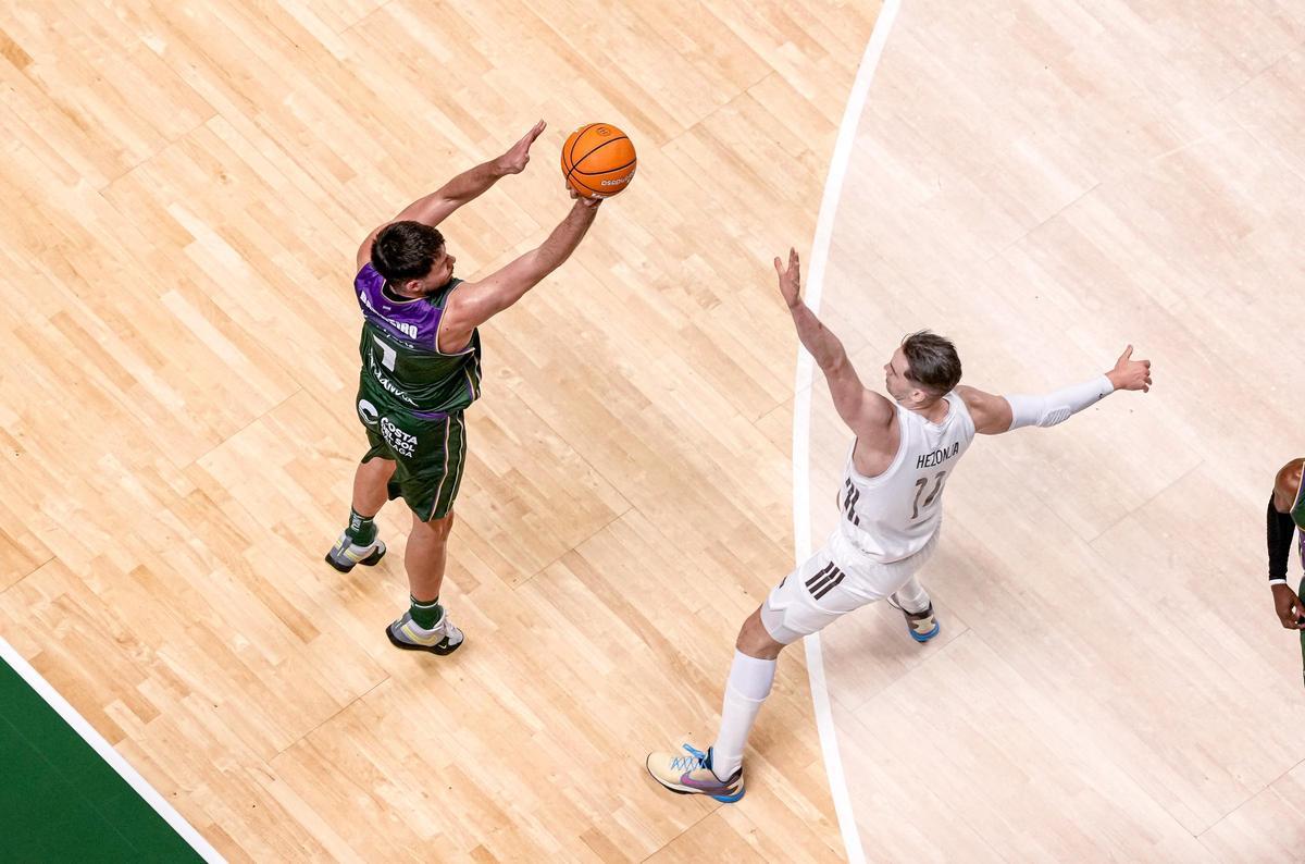 Partido disputado entre Unicaja y Real Madrid