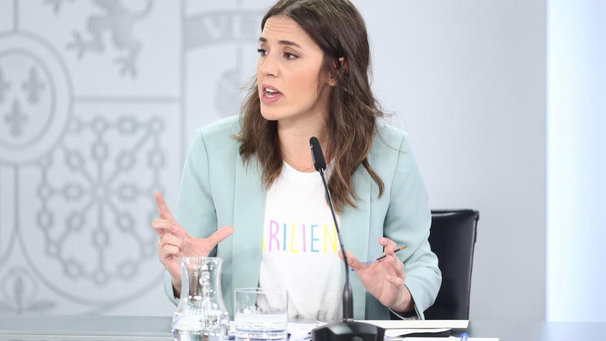 Archivo - La ministra de Igualdad, Irene Montero