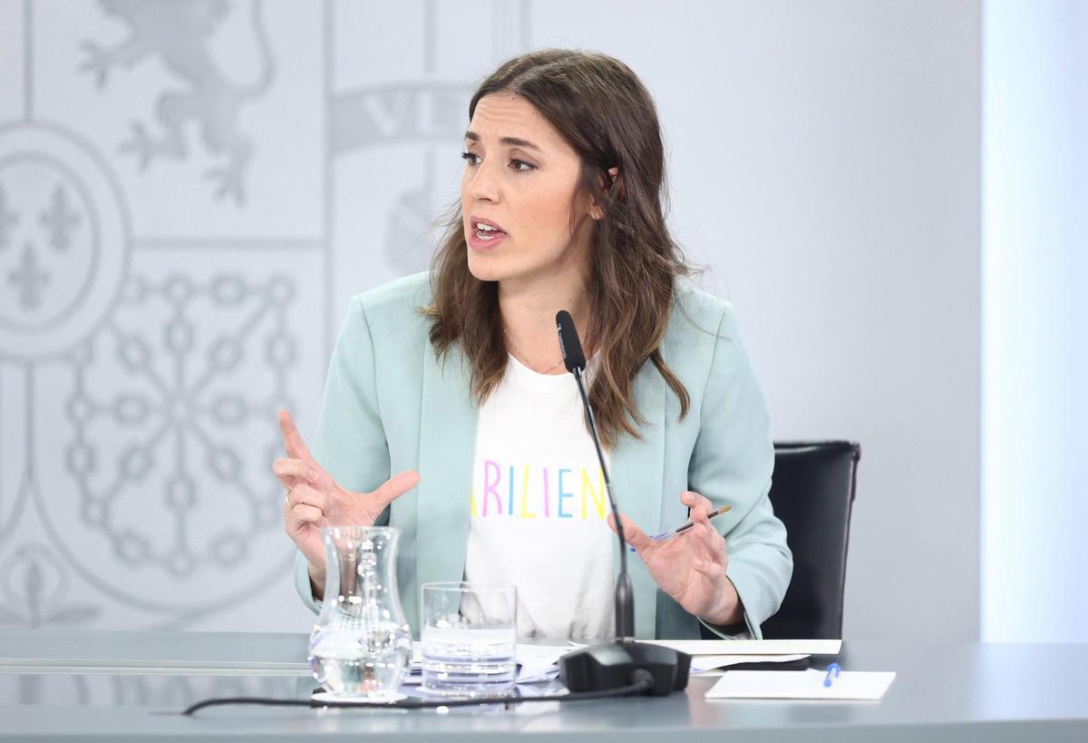 La ministra de Igualdad, Irene Montero.