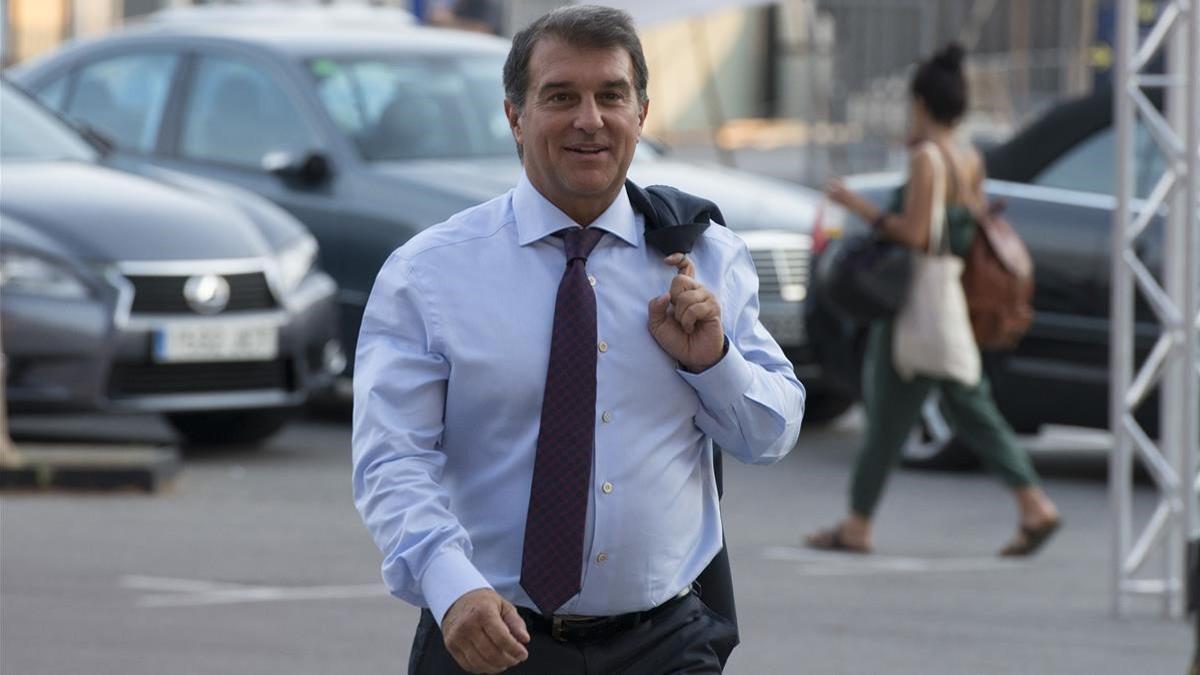 Laporta, en el Camp Nou.