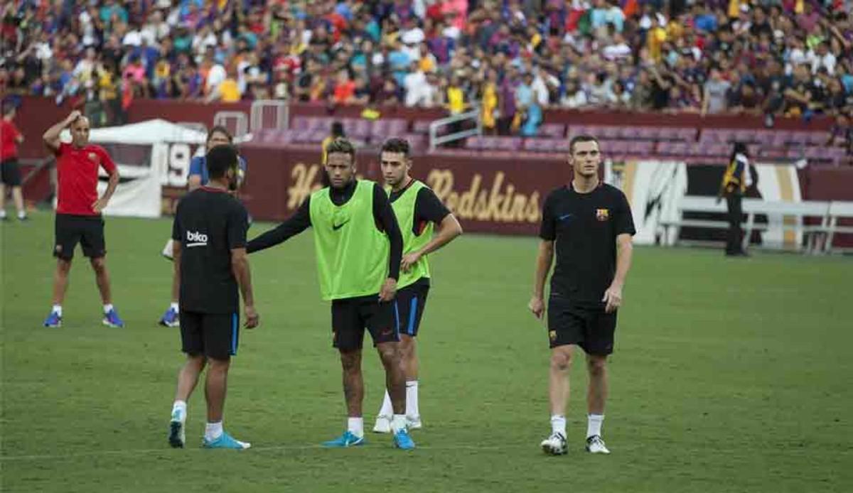 Neymar, en el entrenamiento