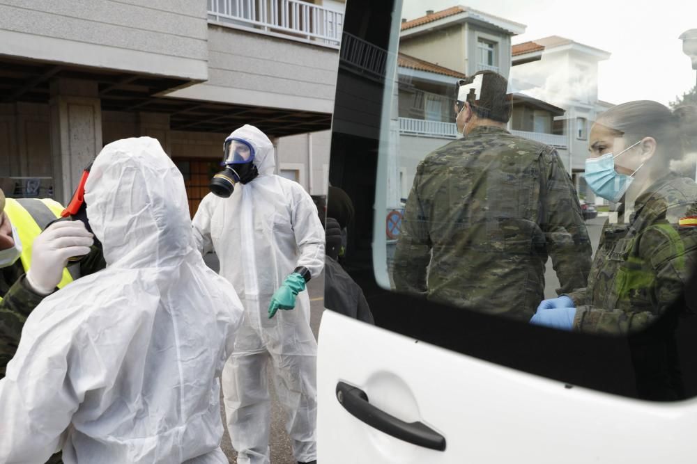 Desinfección de la residencia de ancianos de Santa Teresa en Avilés