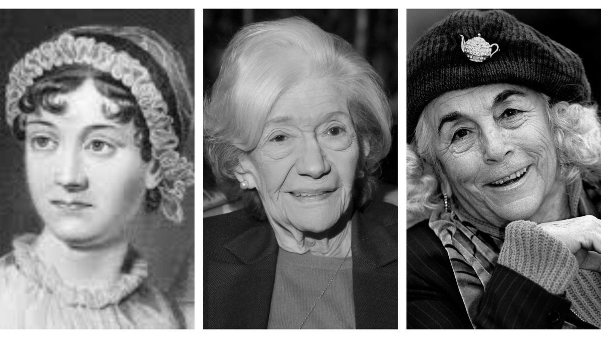 De izquierda a derecha, Jane Austen, Ana María Matute y Carmen Martín Gaite.