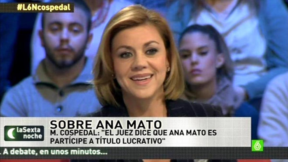 Cospedal a ’La Sexta noche’.
