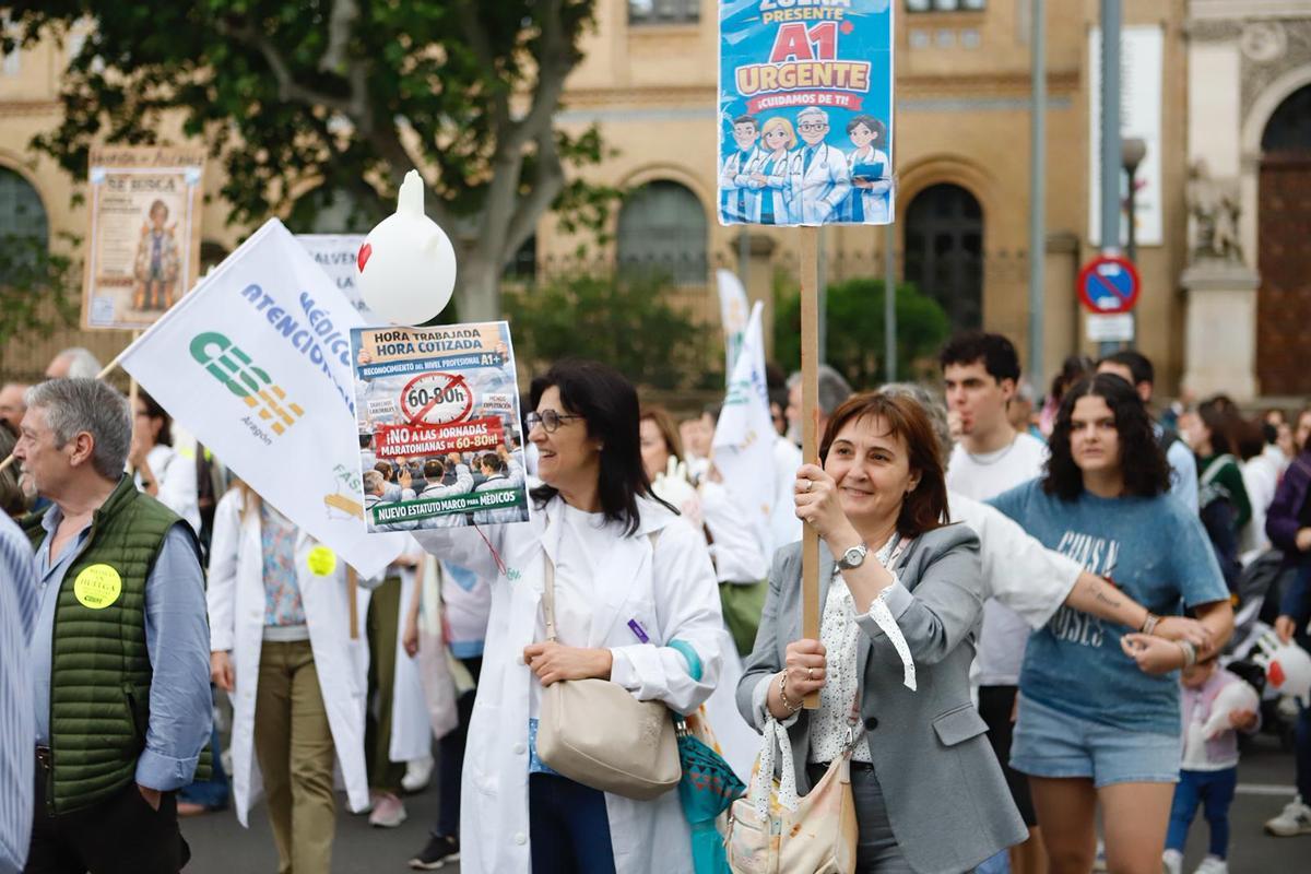 Un momento de la manifestación del pasado miércoles en Zaragoza.