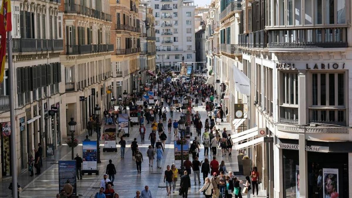 La calle Marqués de Larios (Málaga).