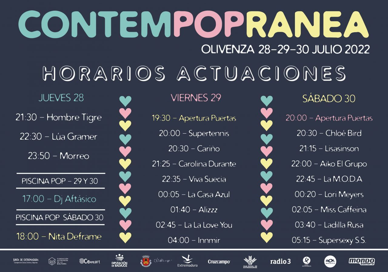 Cartel de Contempopranea en Olivenza