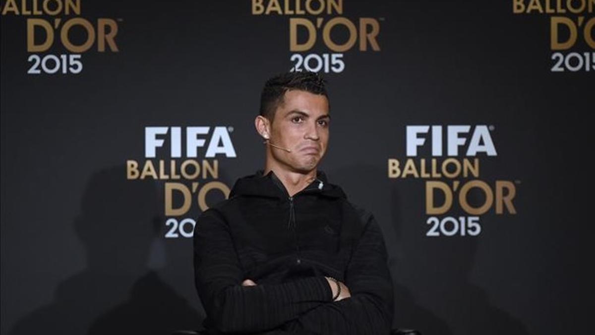 Esta era la imagen de Cristiano Ronaldo en la gala de la FIFA