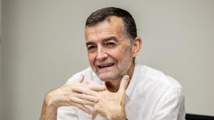 El coordinador federal de IU, Antonio Maíllo, durante una entrevista para Europa Press.