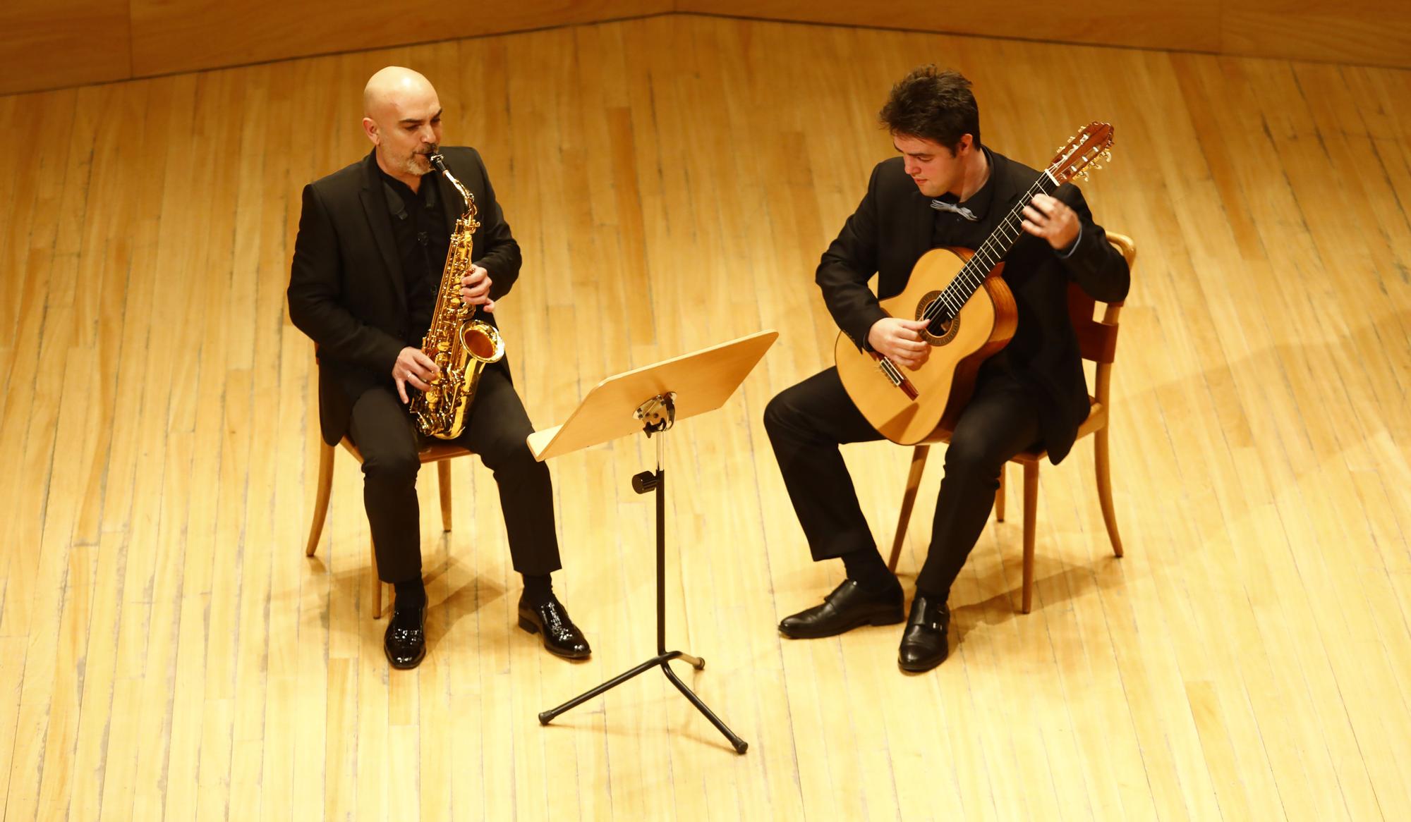 Mariano García y Stoyan Paskov durante el concierto de este domingo.
