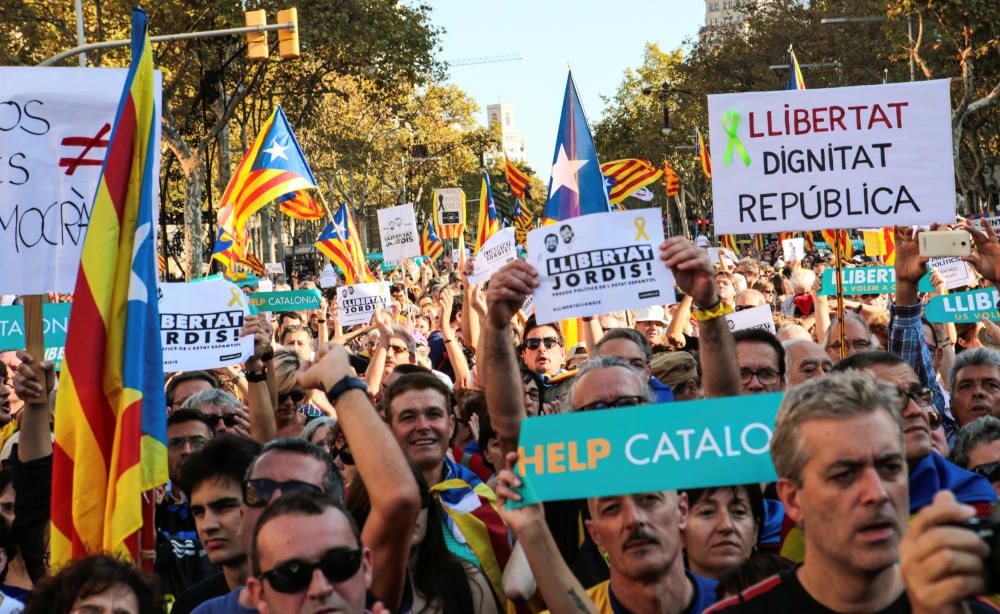 Manifestación en Barcelona en contra del artículo 155