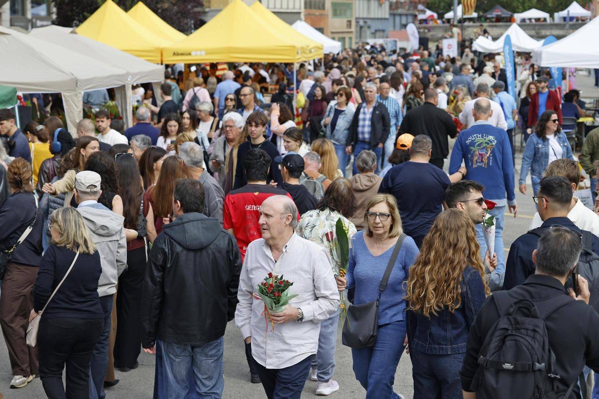 Les imatges de la diada de Sant Jordi a Girona