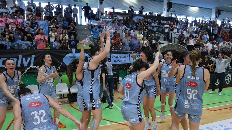 El Celta Zorka celebra su ascenso a la élite del baloncesto
