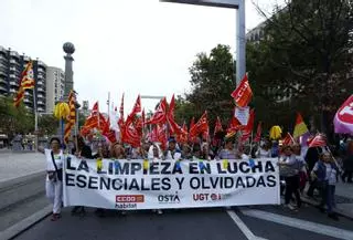 La huelga indefinida amenaza la limpieza de los edificios públicos en Zaragoza