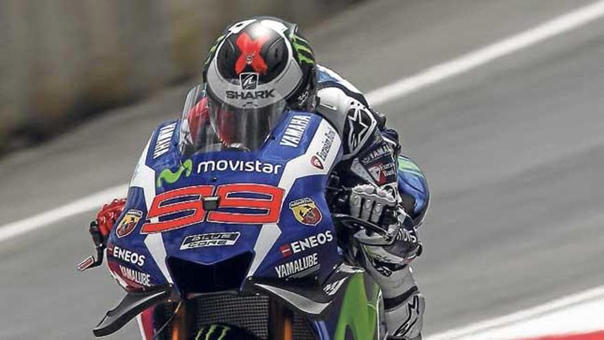 Jorge Lorenzo, rodando ayer en Mugello.