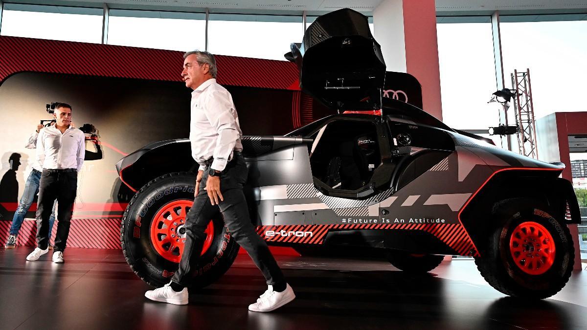 Carlos Sainz, en su primera aparición pública tras su fichaje por Audi