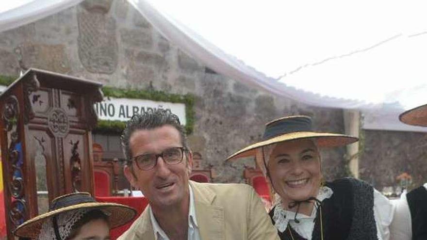 Luis Zahera en un acto durante la Festa do Albariño. // Noé Parga