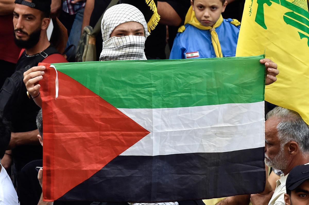 Concentración en Beirut en solidaridad con los palestinos en Gaza