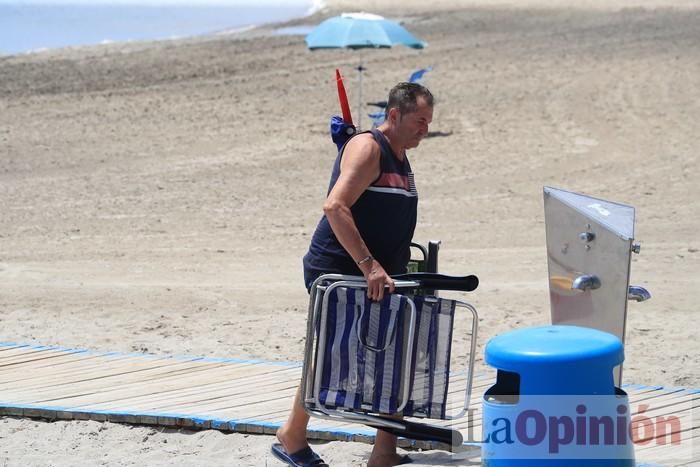 Ambiente en las playas de la Región durante el primer fin de semana de la 'nueva normalidad'