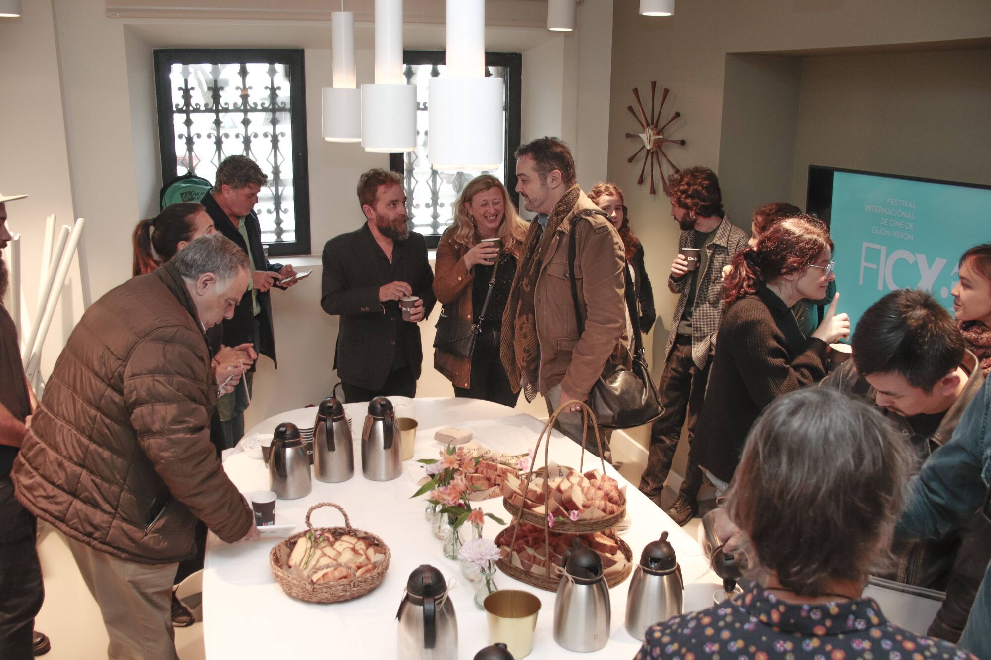 GOJÓN. Espacio Spaces, en Marqués de San Esteban. Desayuno de prensa con los directores asturianos de FICX. (falta foto familia)