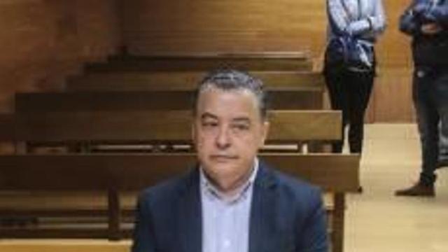 Javier Pérez, en el banquillo de los acusados durante el juicio.