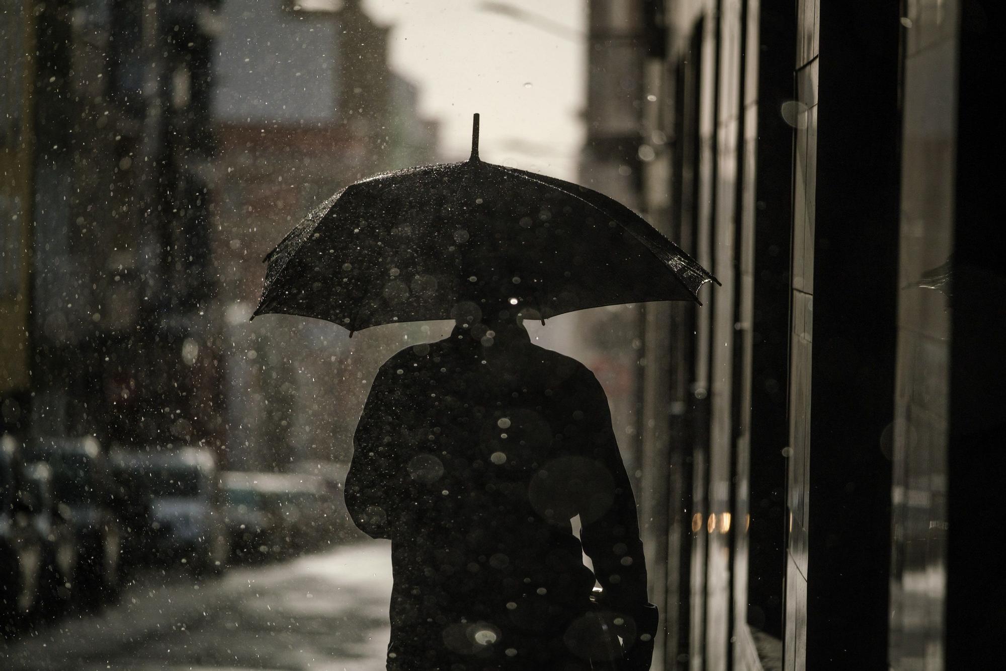 Lluvias en Santa Cruz durante la borrasca de final de enero de 2022