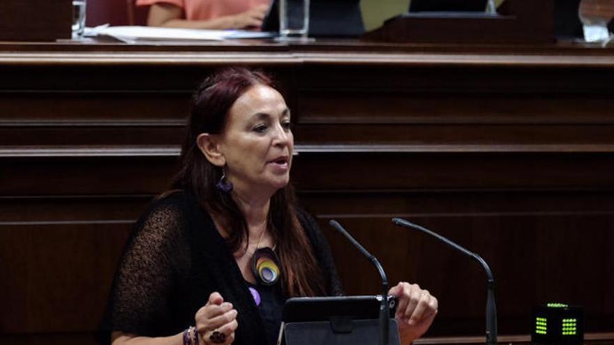 María del Río en una intervención parlamenteria.