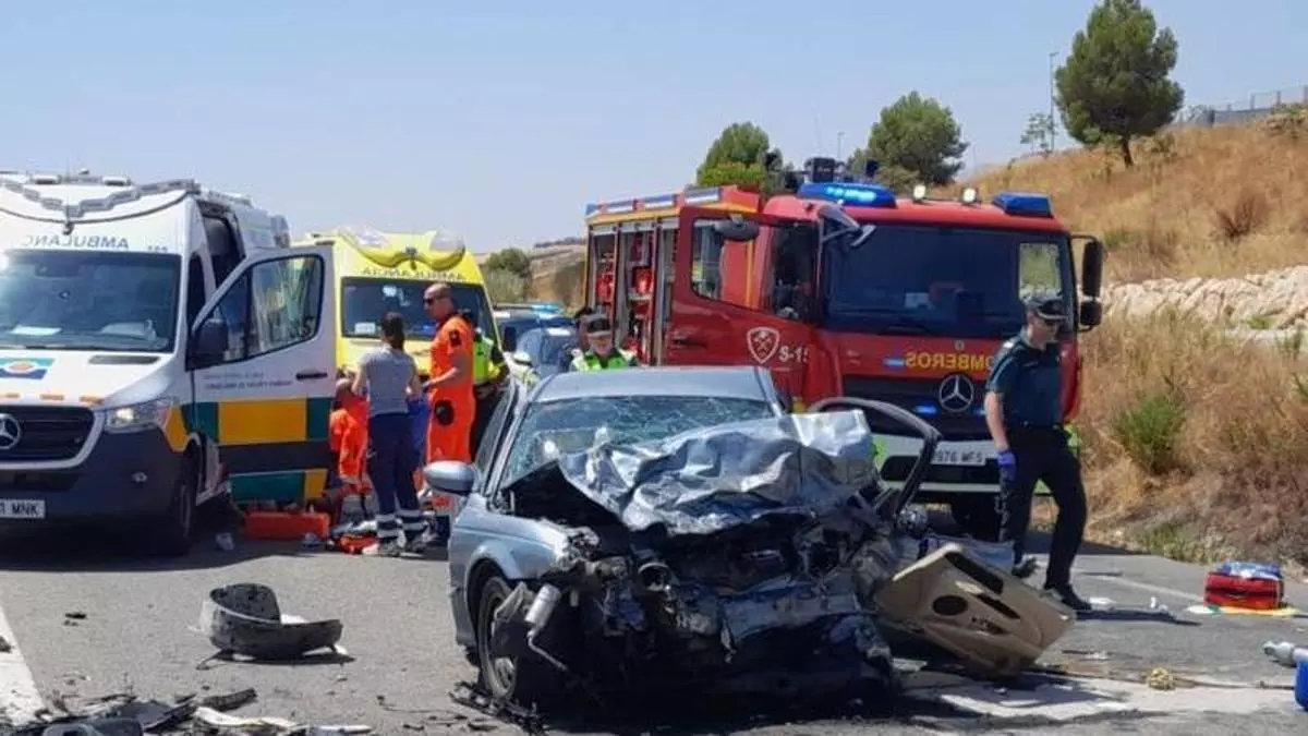 Una imagen del escenario del accidente en Casabermeja.