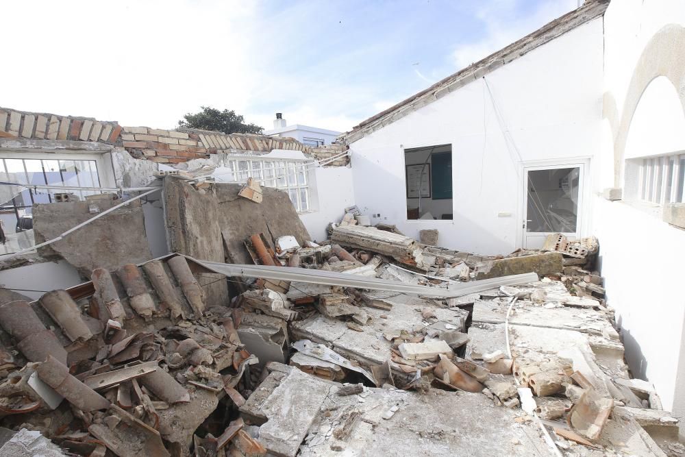 La cubierta se derrumbó a primera hora de este miércoles