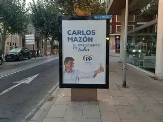 El PP instala vallas publicitarias con la imagen de Mazón para ganar visibilidad ante un posible adelanto electoral