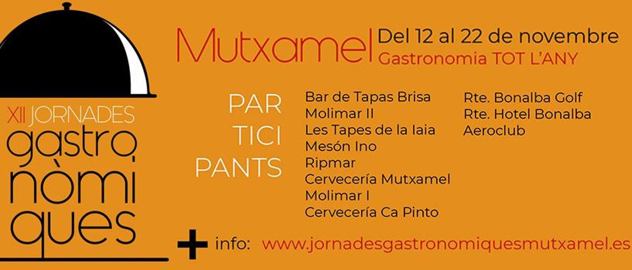 Participantes en las Jornadas Gastronómicas de Mutxamel del 12 al 22 de noviembre.