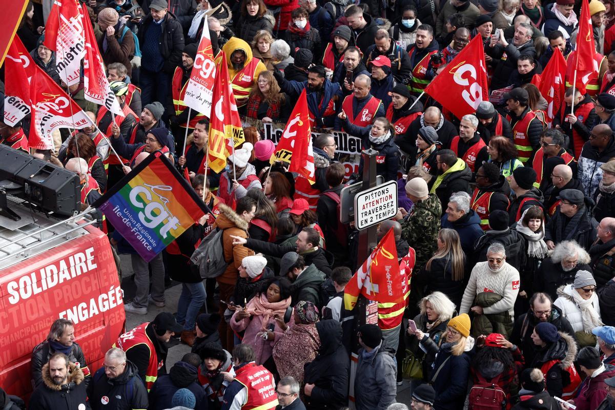 Segundo día de huelgas y manifestaciones en Francia