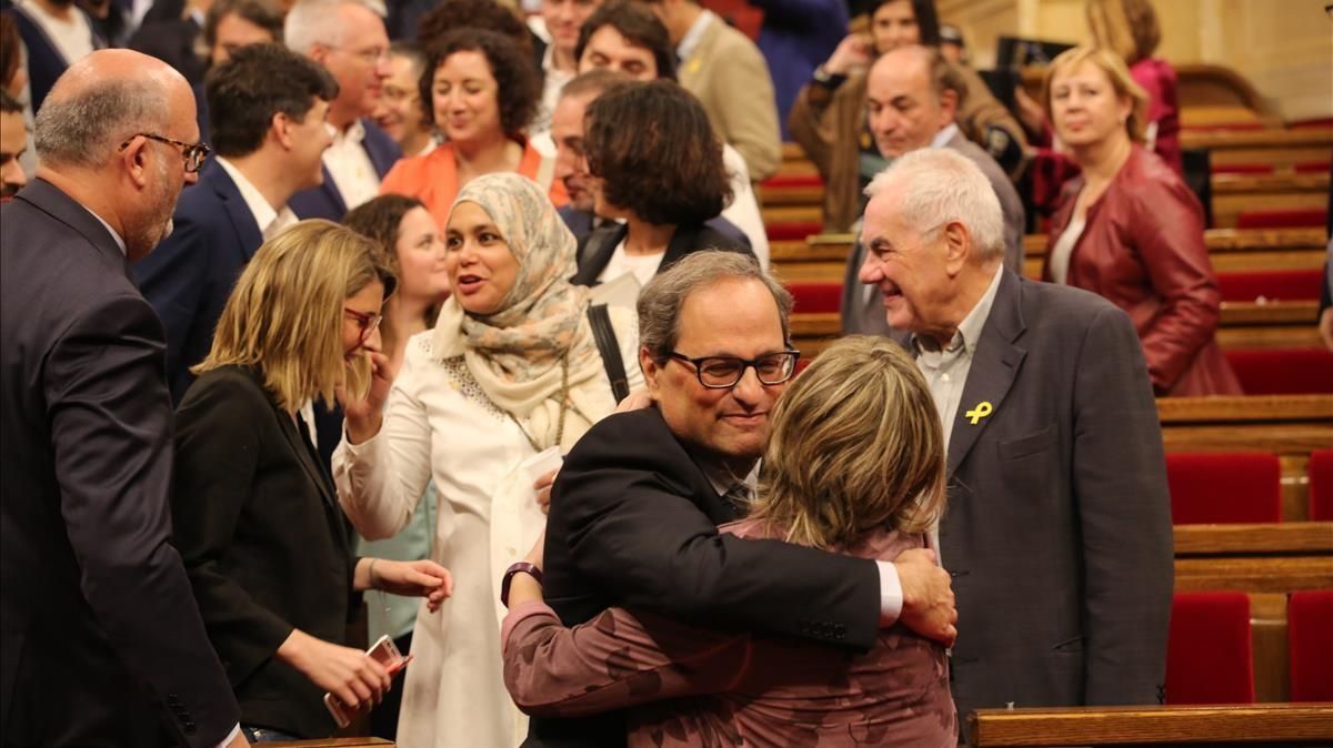 Barcelona 10 05 2018 Politica  Barcelona - Pleno de investidura del candidato a President de la Generalitat Quim Torra  em el Parlament   FOTO DE RICARD CUGAT