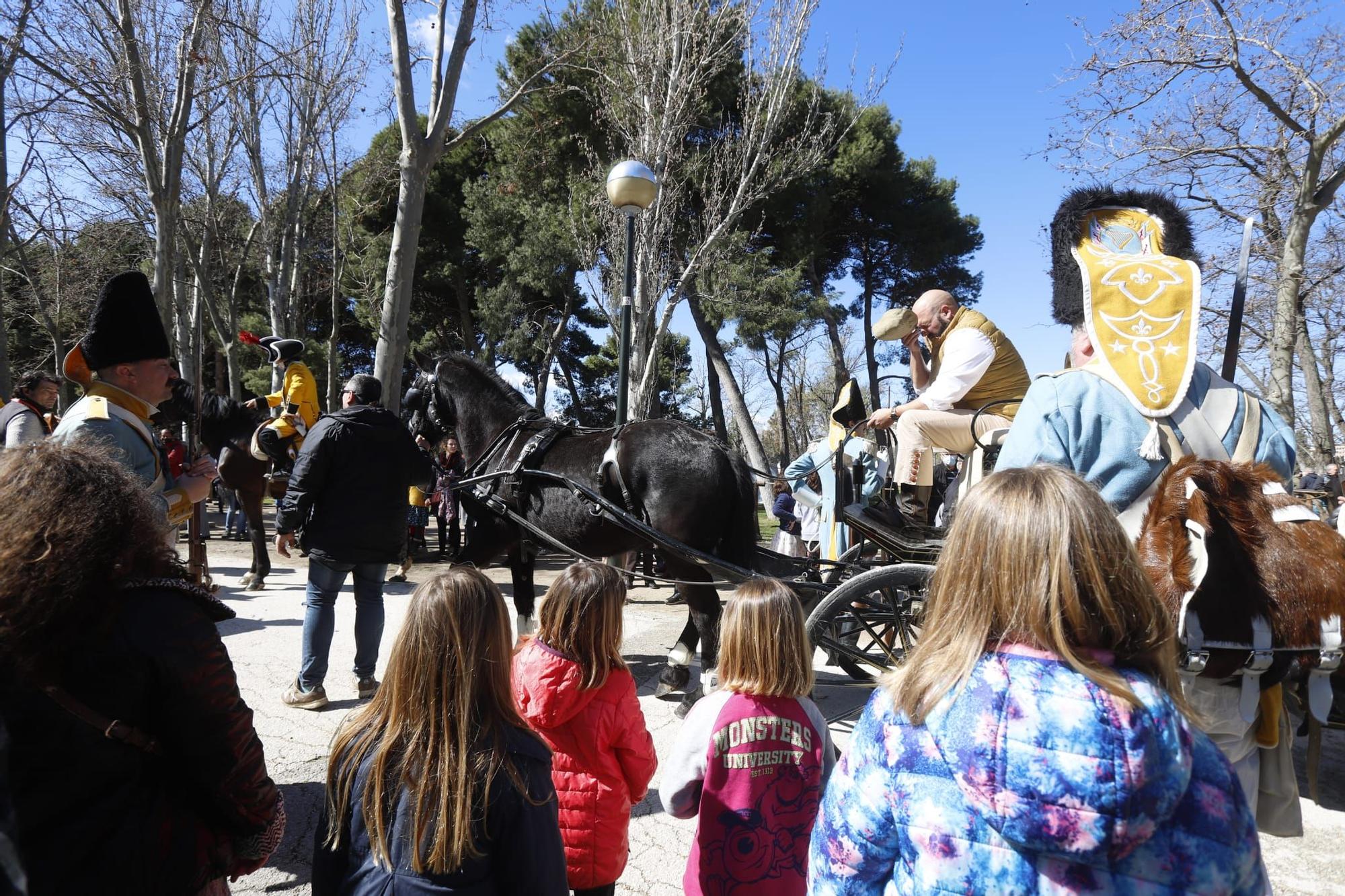 Desfile de las tropas de la recreación de los Sitios de Zaragoza