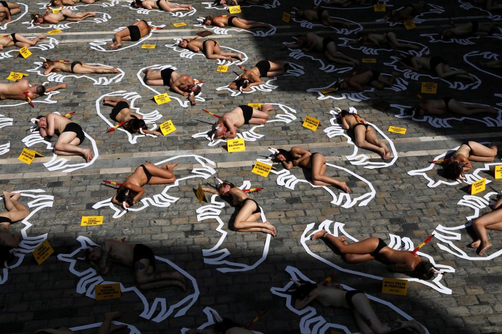 SPAIN-BULLS/ANIMAL RIGHTS PROTEST