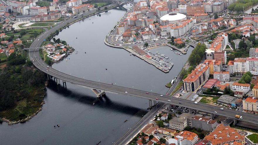 Vista aérea de la ría de Pontevedra. // R. Váquez