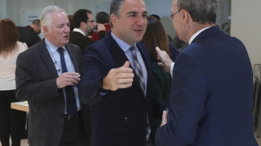 endodo y De la Torre charlan en la rueda de prensa de esta mañana.