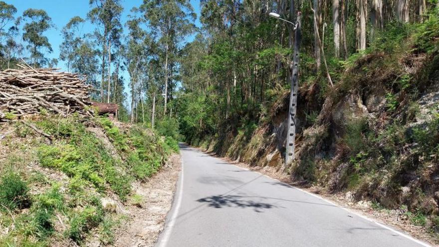 Una vista de la zona de A Casela, en Bueu.