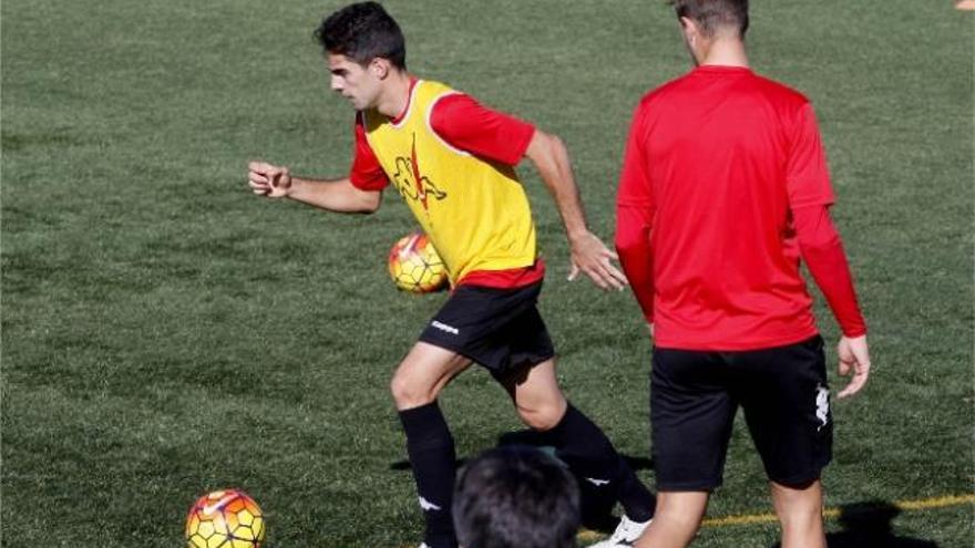 Rubén Sobrino en un entrenament a Vilablareix la setmana passada.