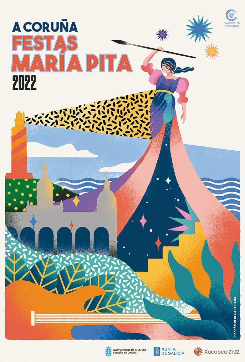 Así evolucionaron los carteles de las Fiestas de María Pita en 175 años en A Coruña