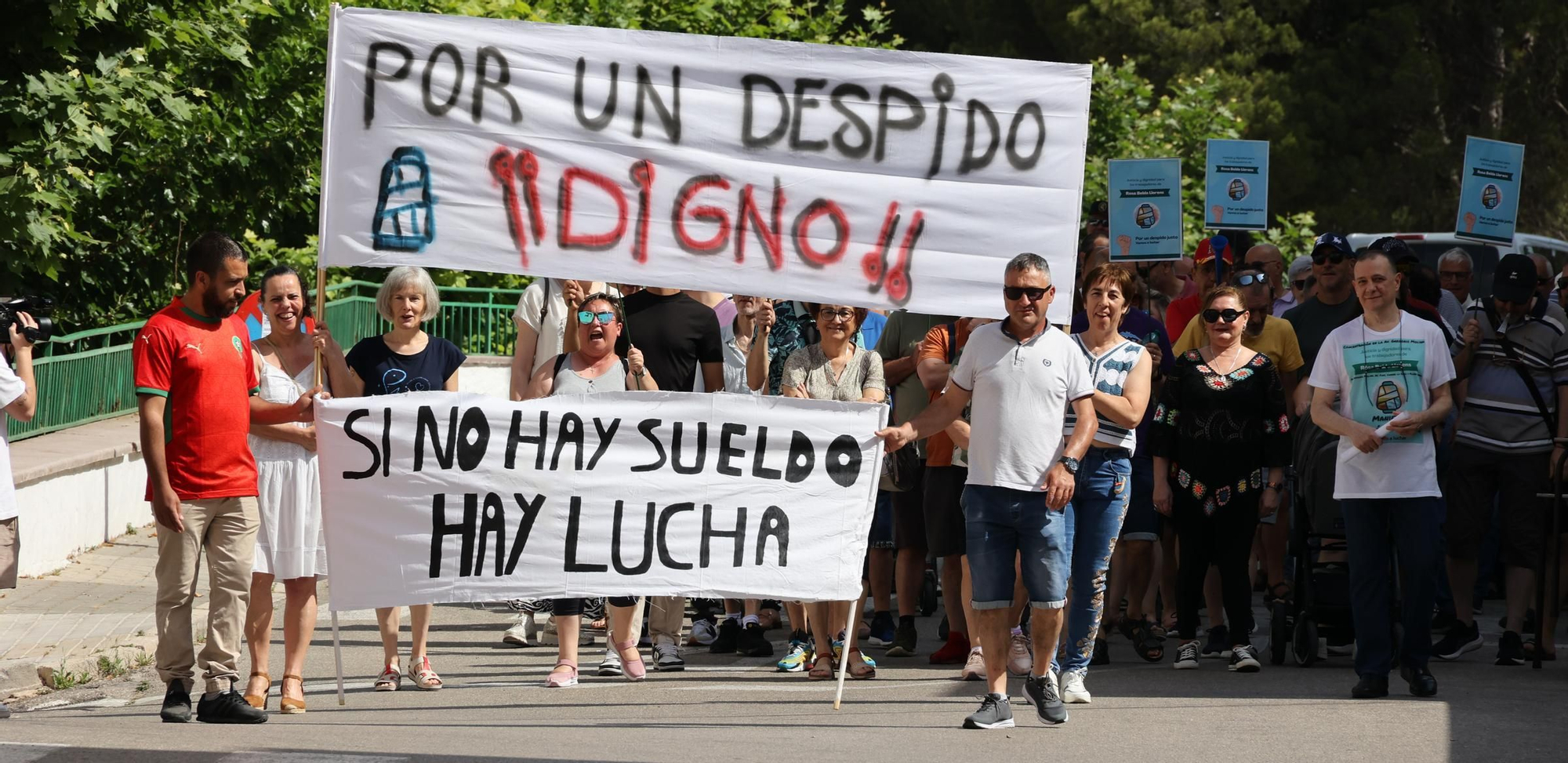 Manifestación de los trabajadores de Belda Llorens en Banyeres