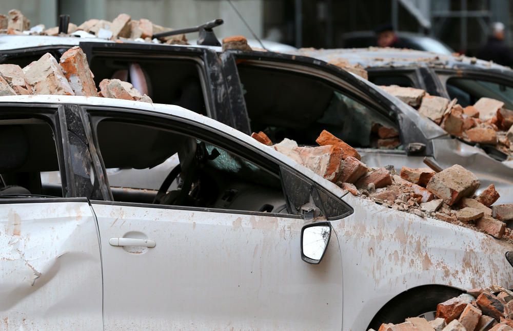 Una cadena de terremotos sacude Zagreb.