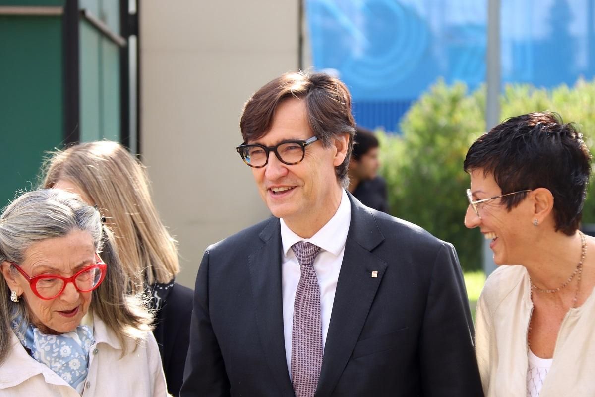 El president de la Generalitat, Salvador Illa, este viernes en Sant Adrià de Besòs