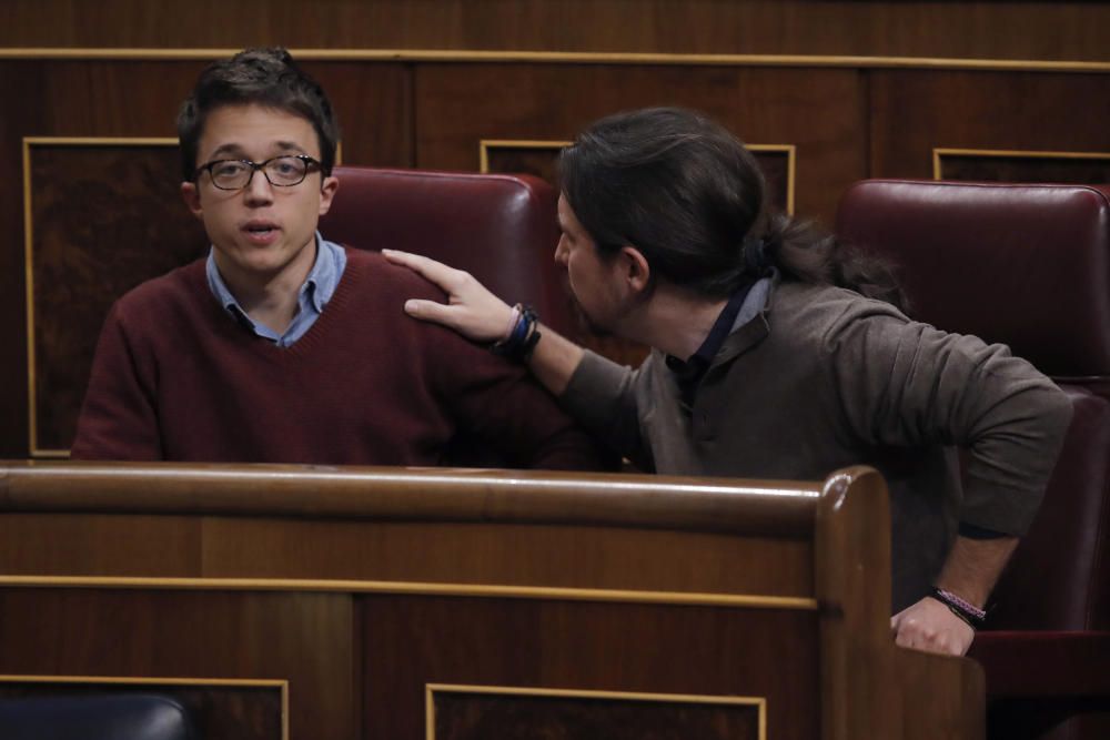 Acalorada discussió entre Iglesias i Errejón al Congrés