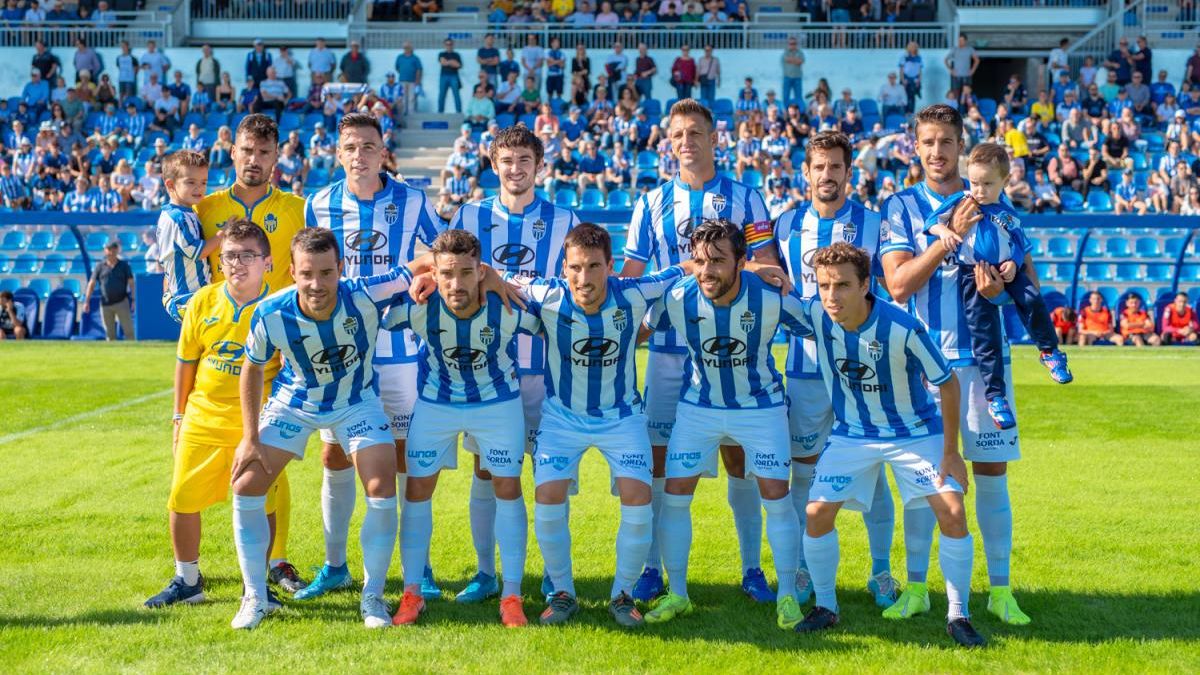 Un once del AtlÃ©tico Baleares de esta temporada.