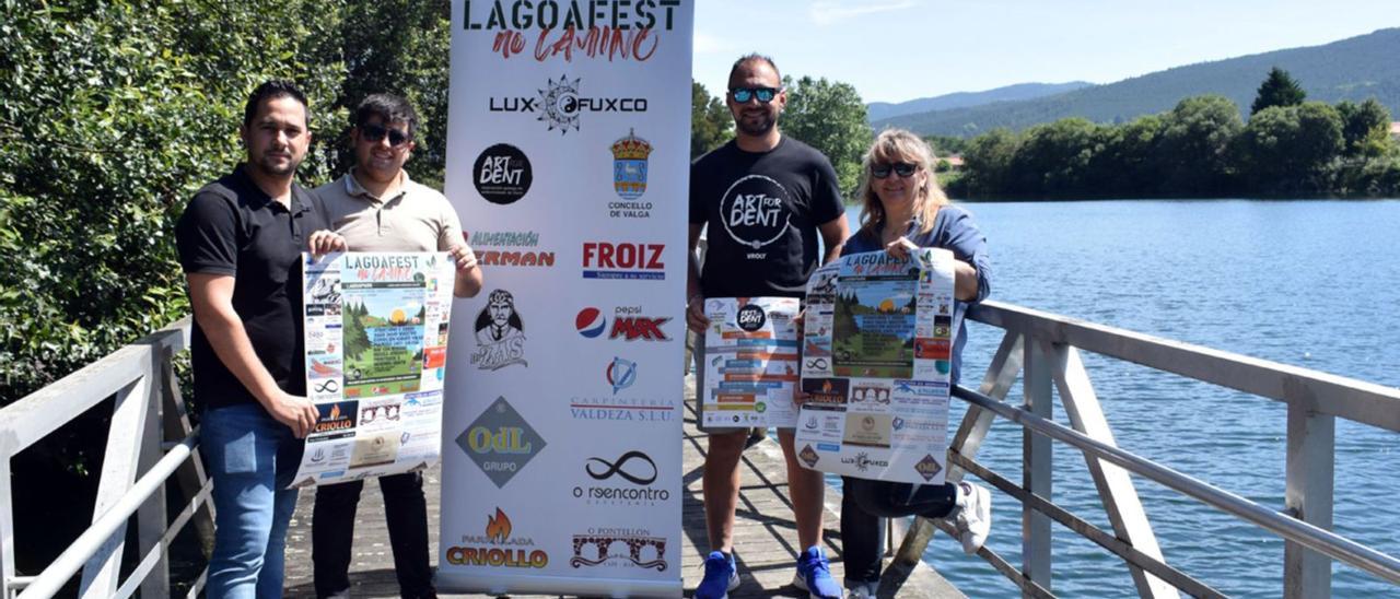 La presentación del “Lagoa Fest”, realizada ayer en la laguna de Mina Mercedes, donde va a desarrollarse los días 11 y 12 de junio. |   //  FDV